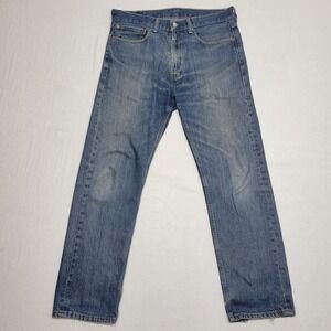 Levis Jeans Mens 34x30 Blue 550 Relaxed Tapered Mid Rise Medium Wash Denim